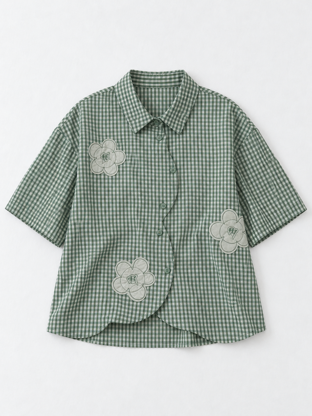 Floral Check Short-Sleeve Shirt