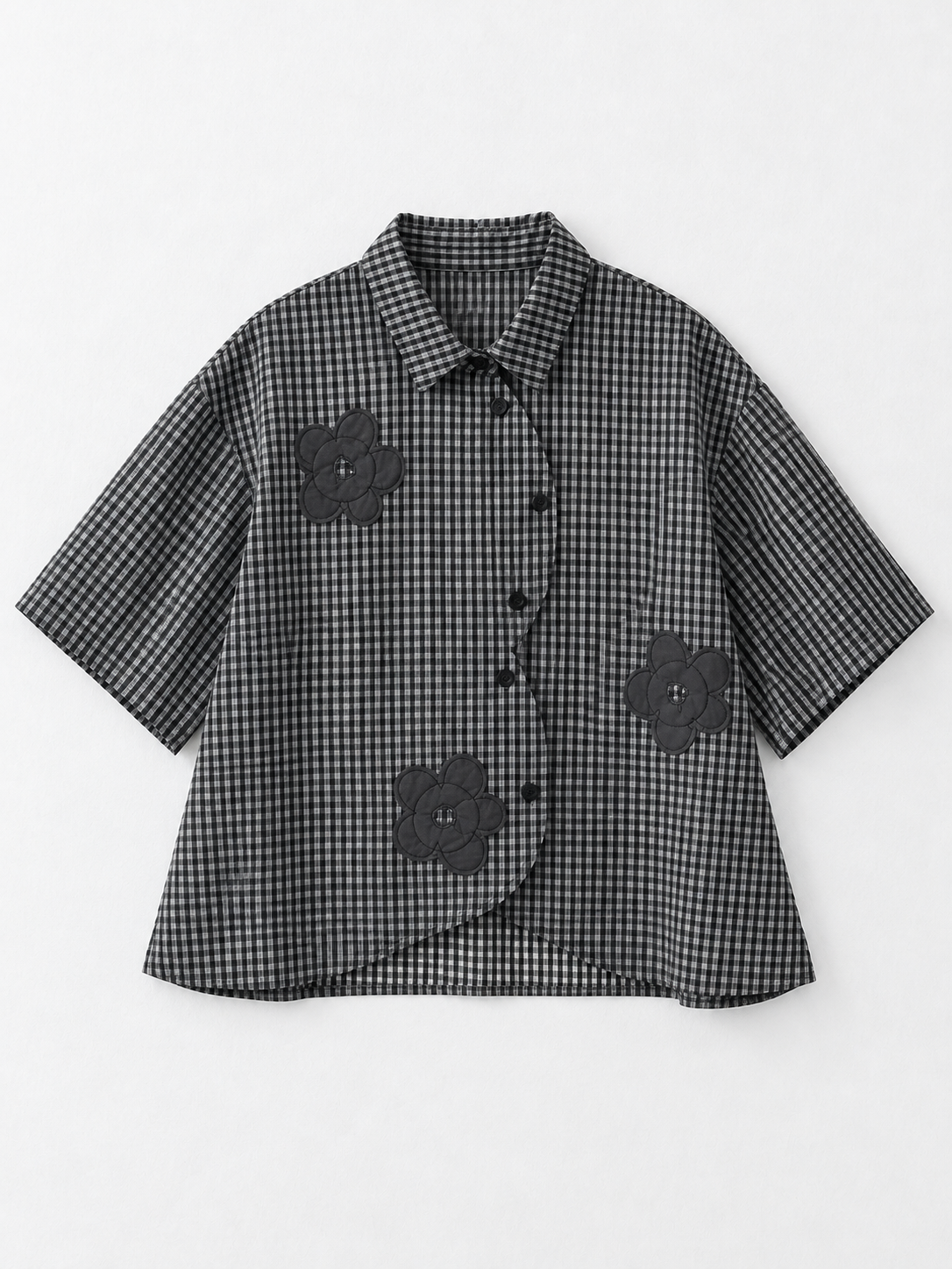 Floral Check Short-Sleeve Shirt
