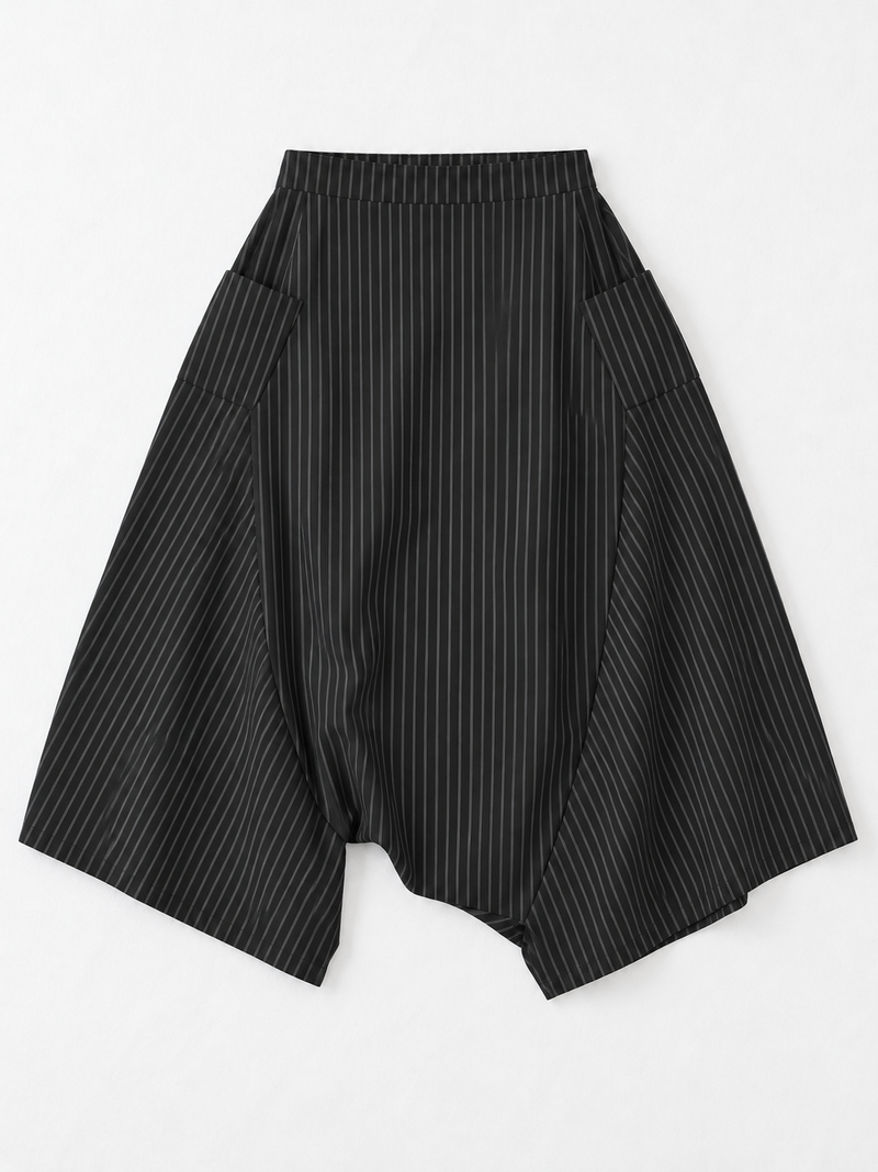 Pinstripe Drop-Crotch Culottes