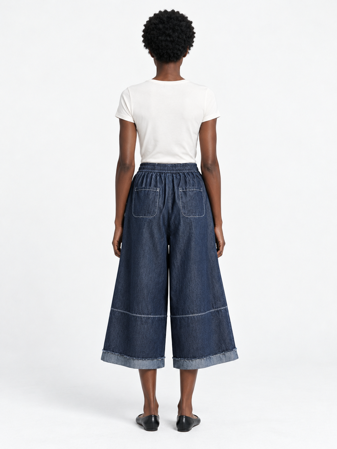 Panelled Denim Culottes