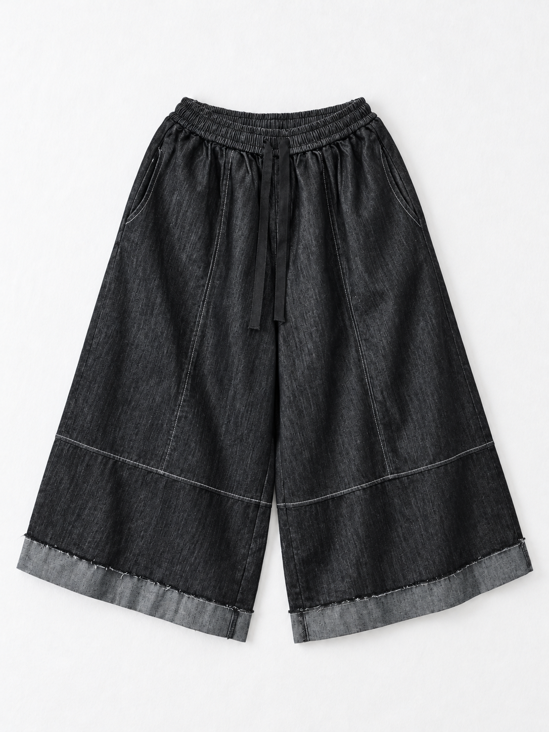 Panelled Denim Culottes
