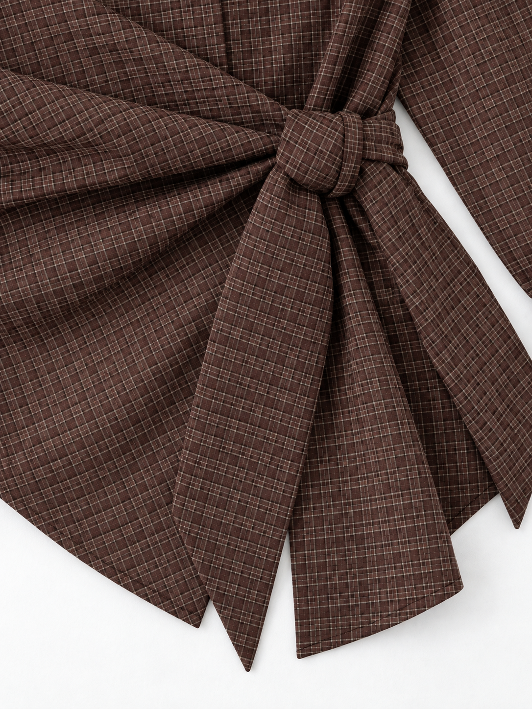 Check Wrap-Tie Shirt