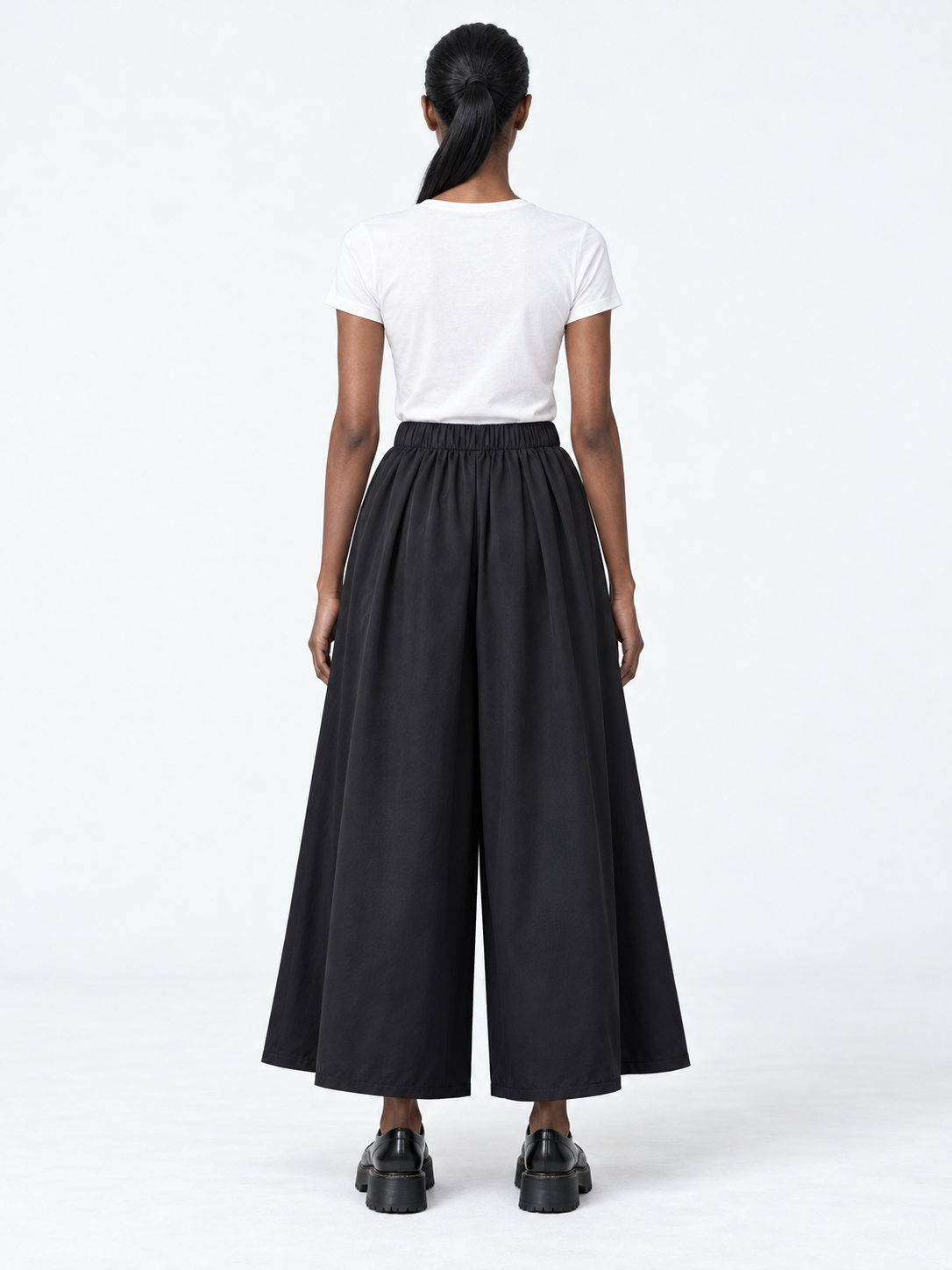 Graphic Wide-Leg Trousers