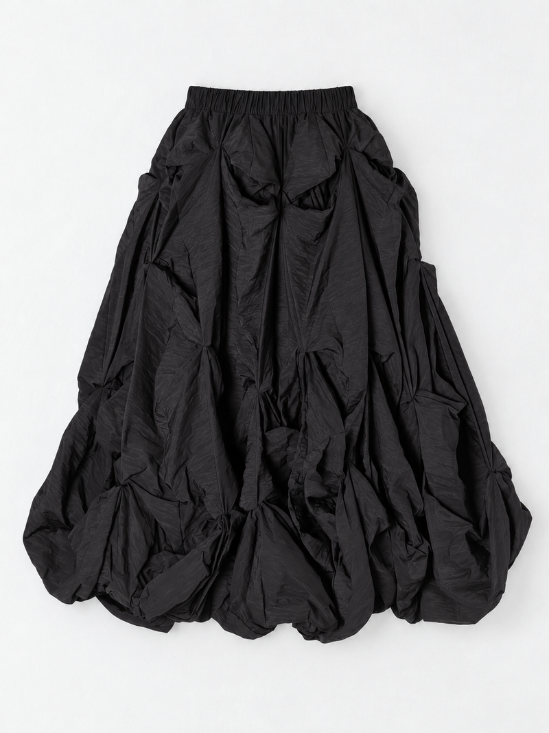 Sculpted Tuck Balloon Skirt