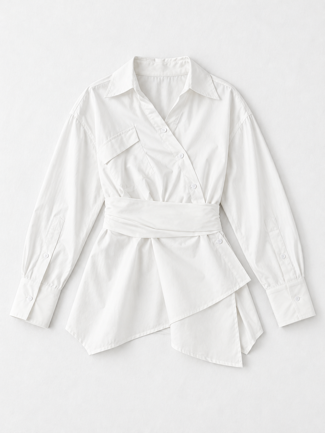 Wrap-Tie Longline Shirt