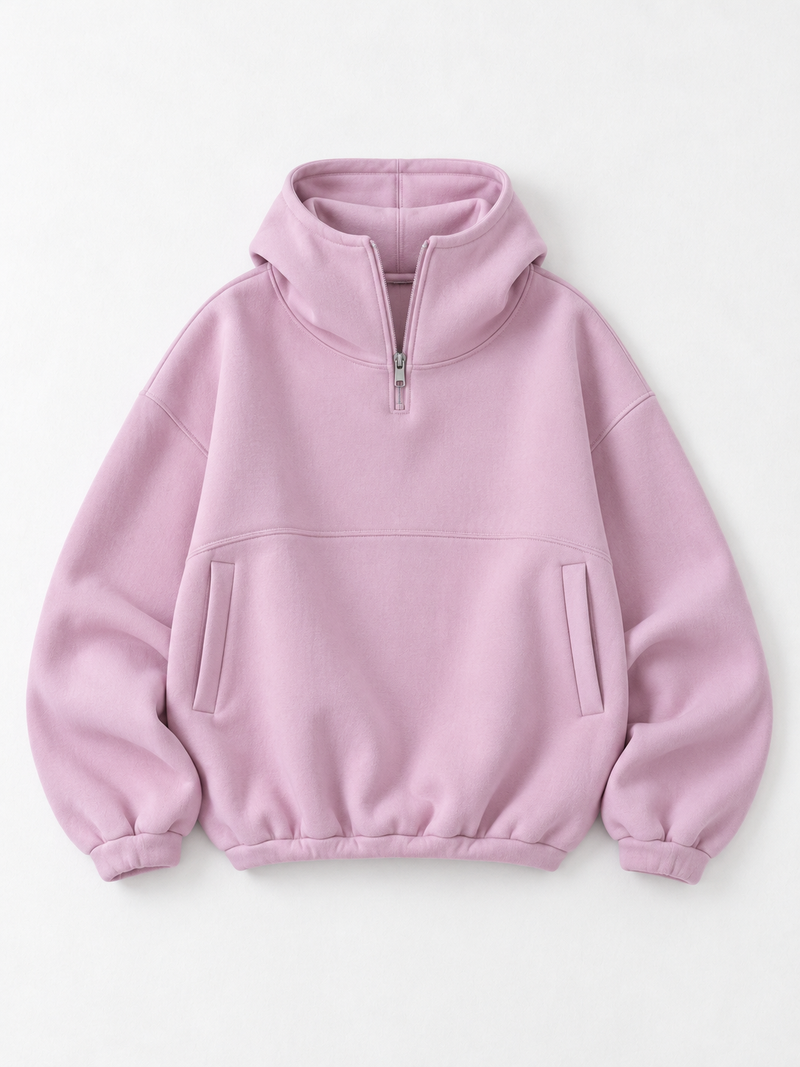 Half-Zip Volume Hoodie