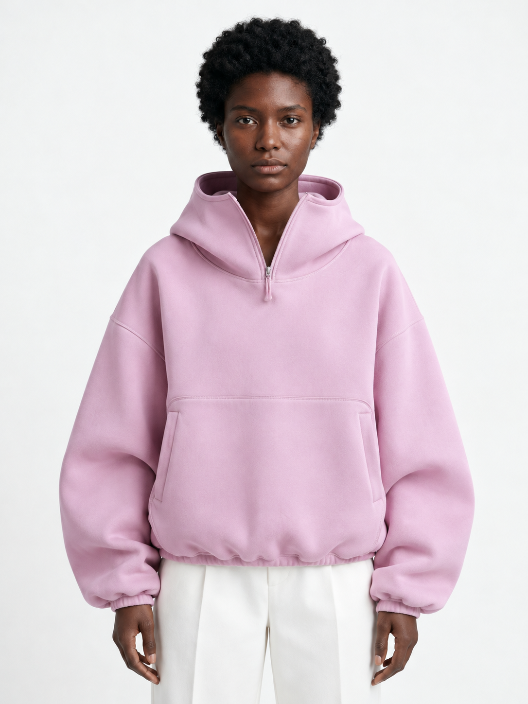 Half-Zip Volume Hoodie