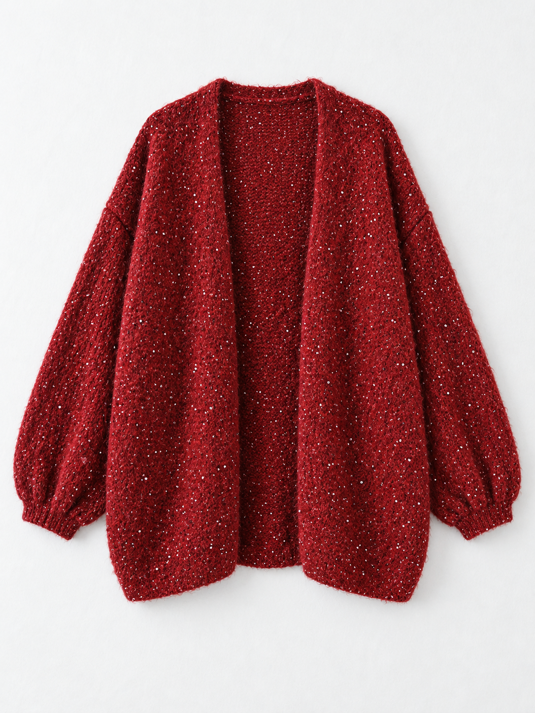 Sequin Open Knit Cardigan