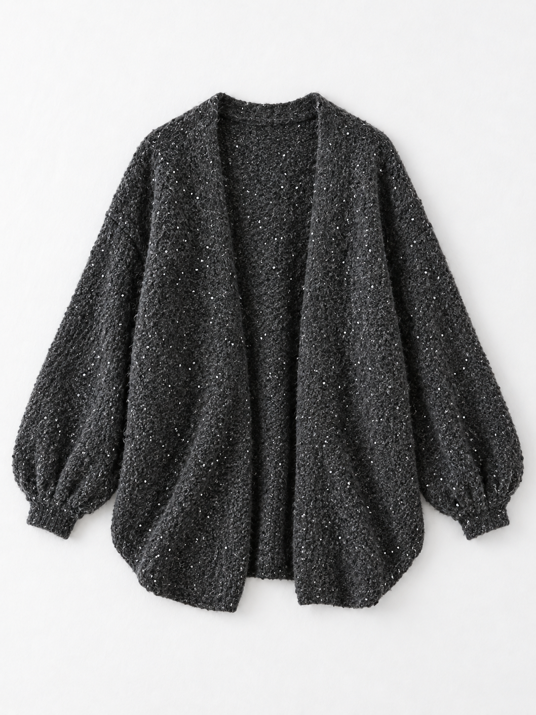 Sequin Open Knit Cardigan