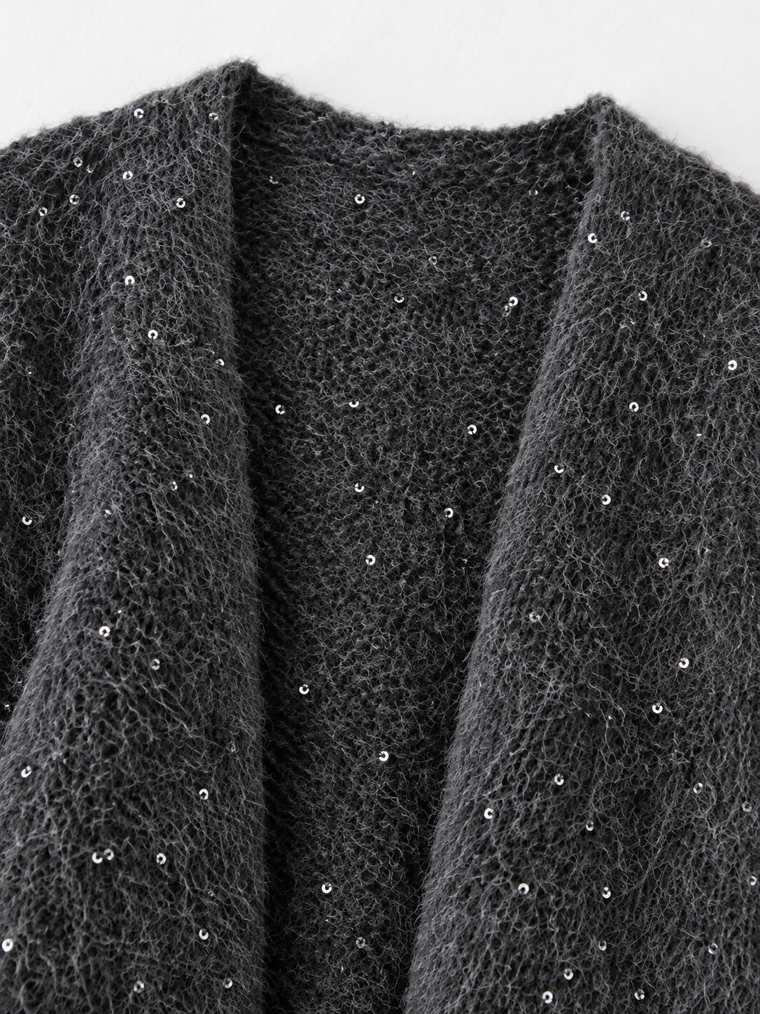 Sequin Open Knit Cardigan