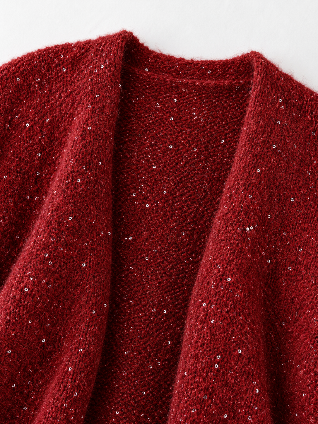 Sequin Open Knit Cardigan