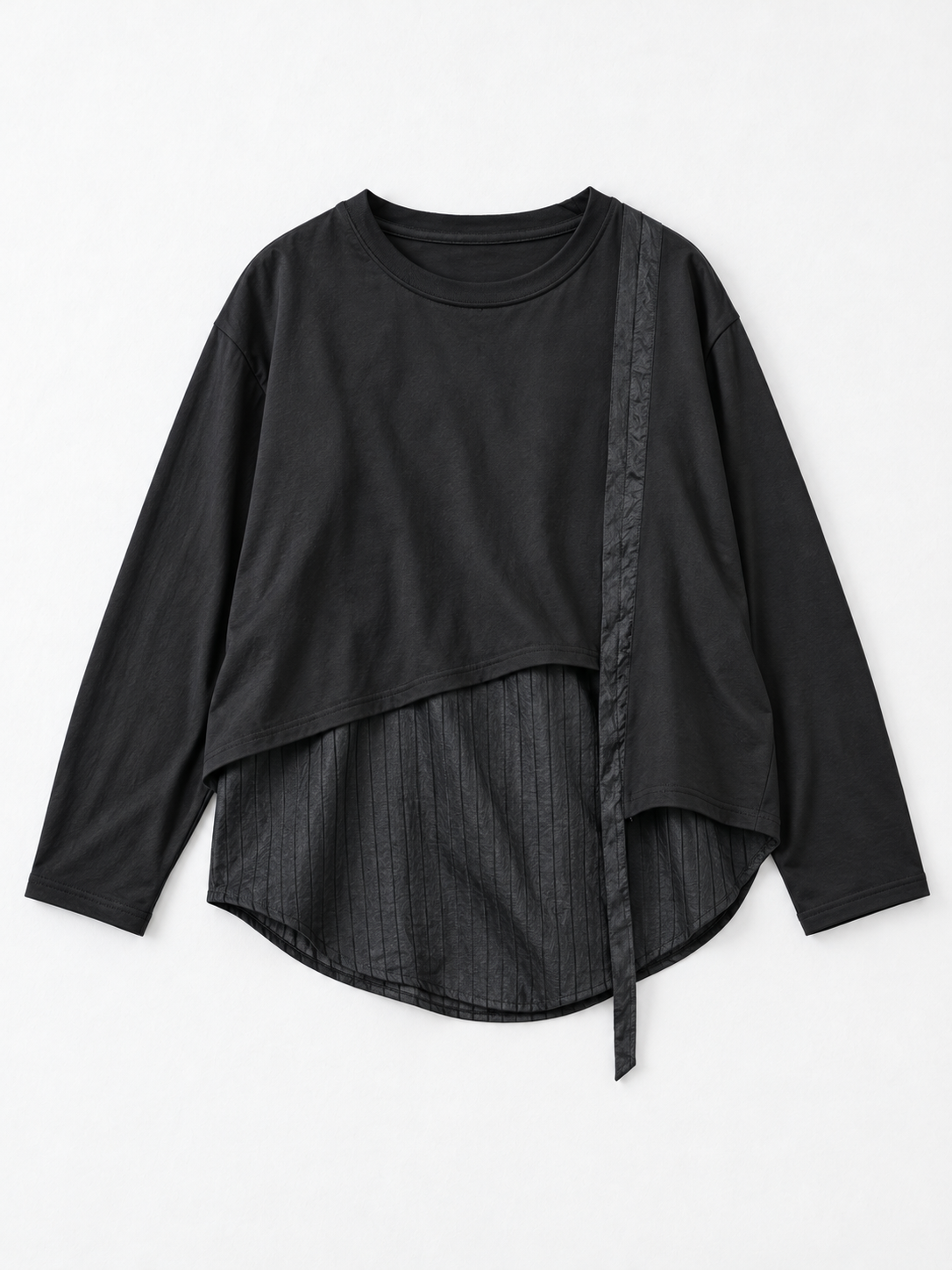 Stripe-Panel Ribbon Top