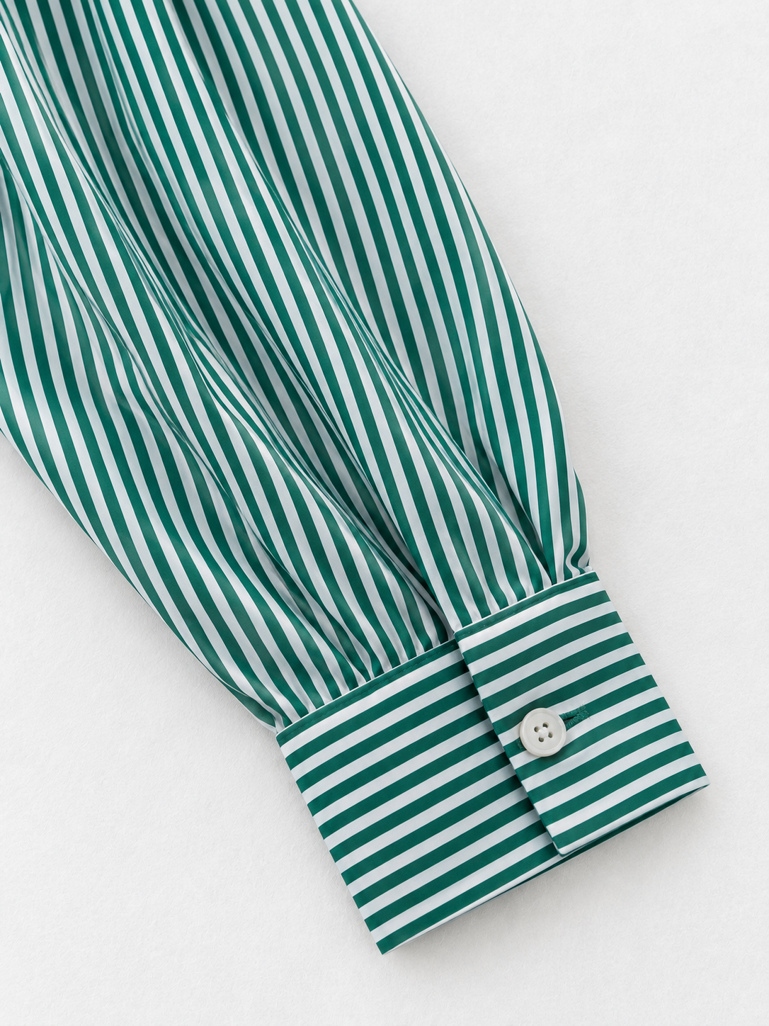 Narrow-Stripe Long Shirt Dress