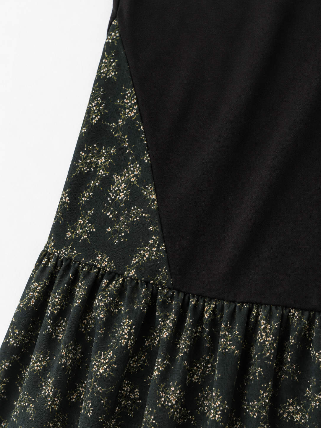 Floral-Panel Jersey Dress