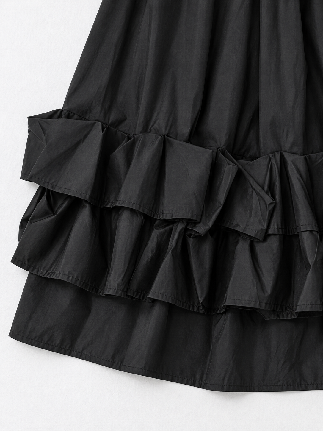 Double-Ruffle Midi Skirt