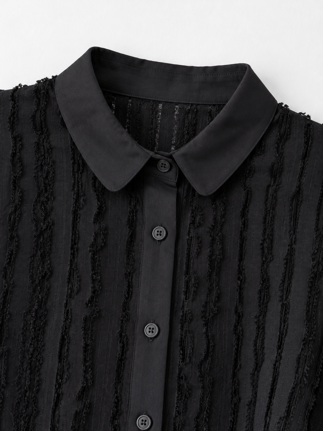 Textured Stripe Cropped Shirt