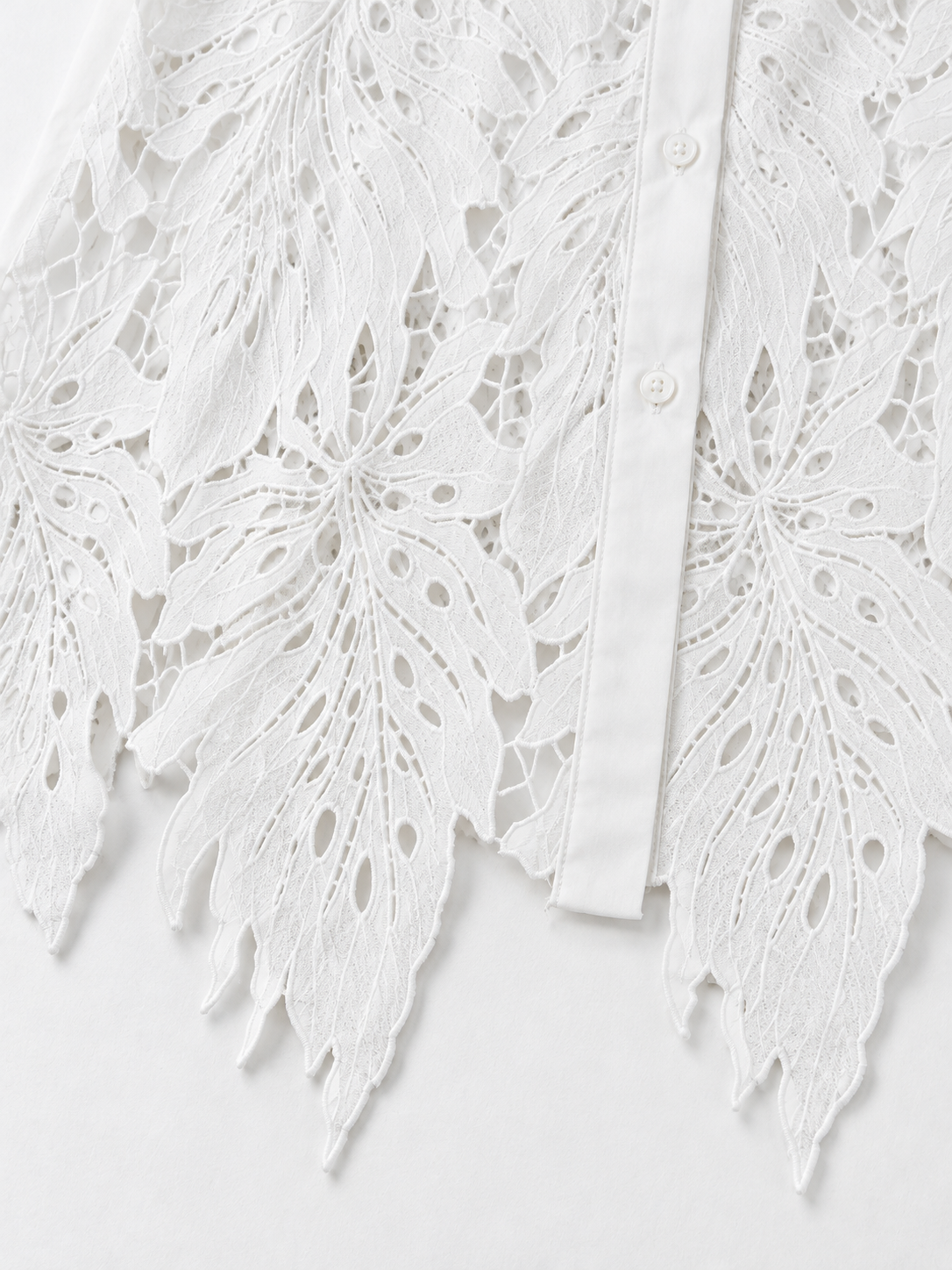 Floral Lace-Front Shirt