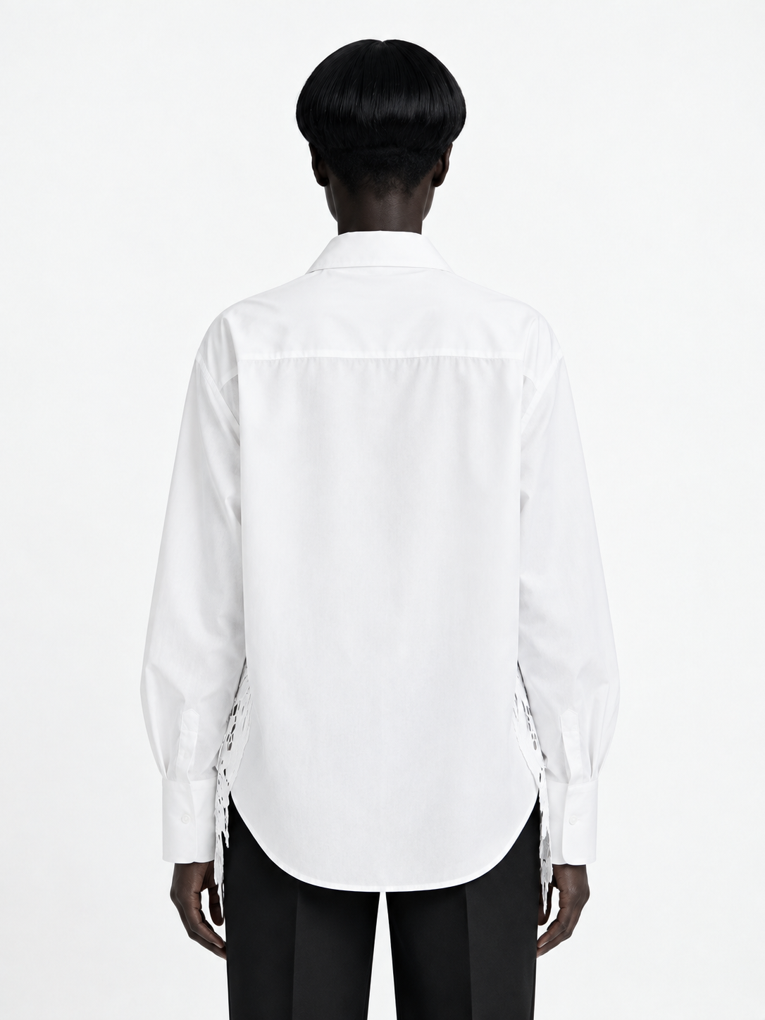 Floral Lace-Front Shirt