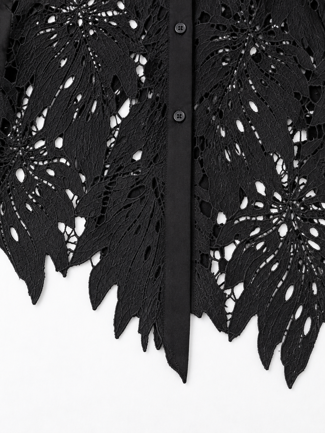 Floral Lace-Front Shirt