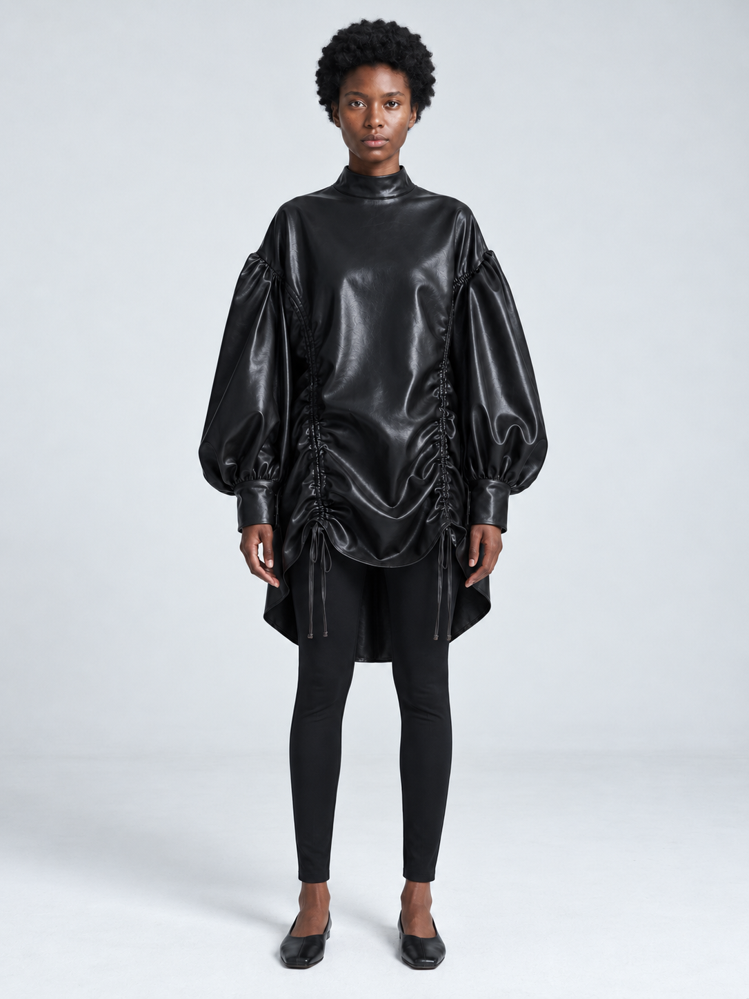 Drawstring Coated Volume Top