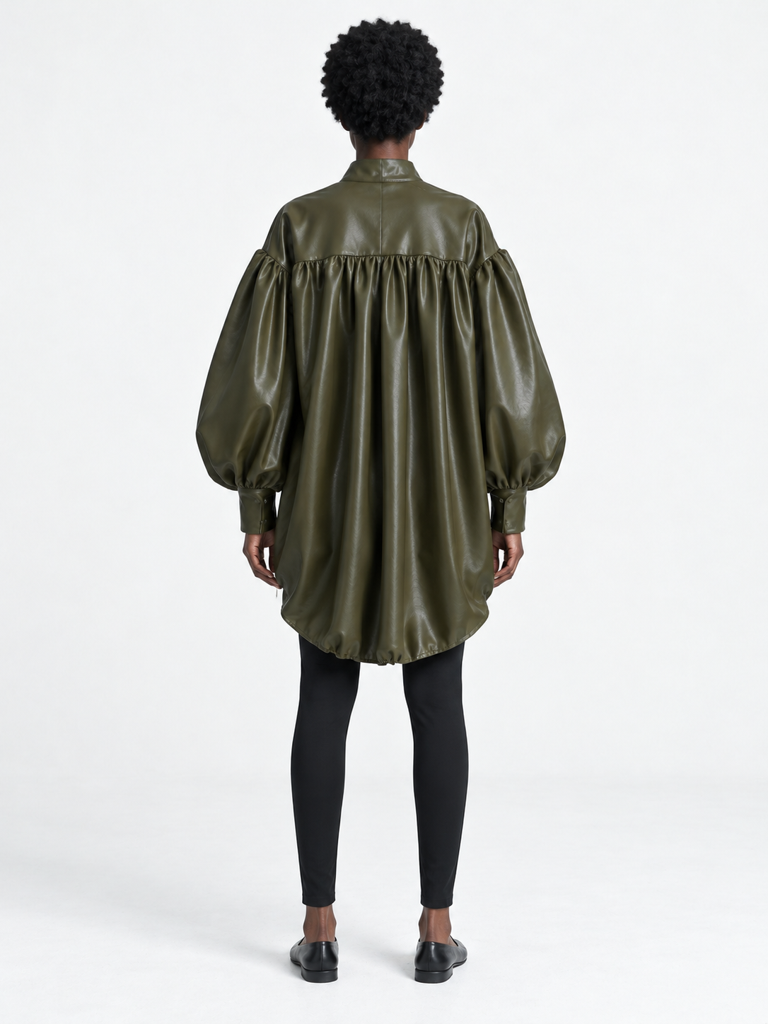 Drawstring Coated Volume Top