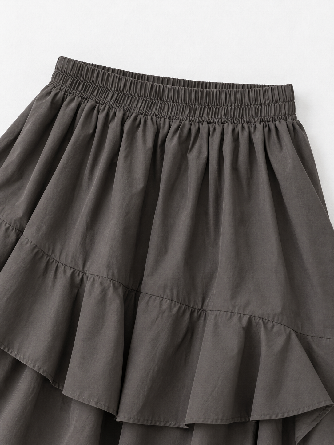 Asymmetric Ruffle Balloon Skirt