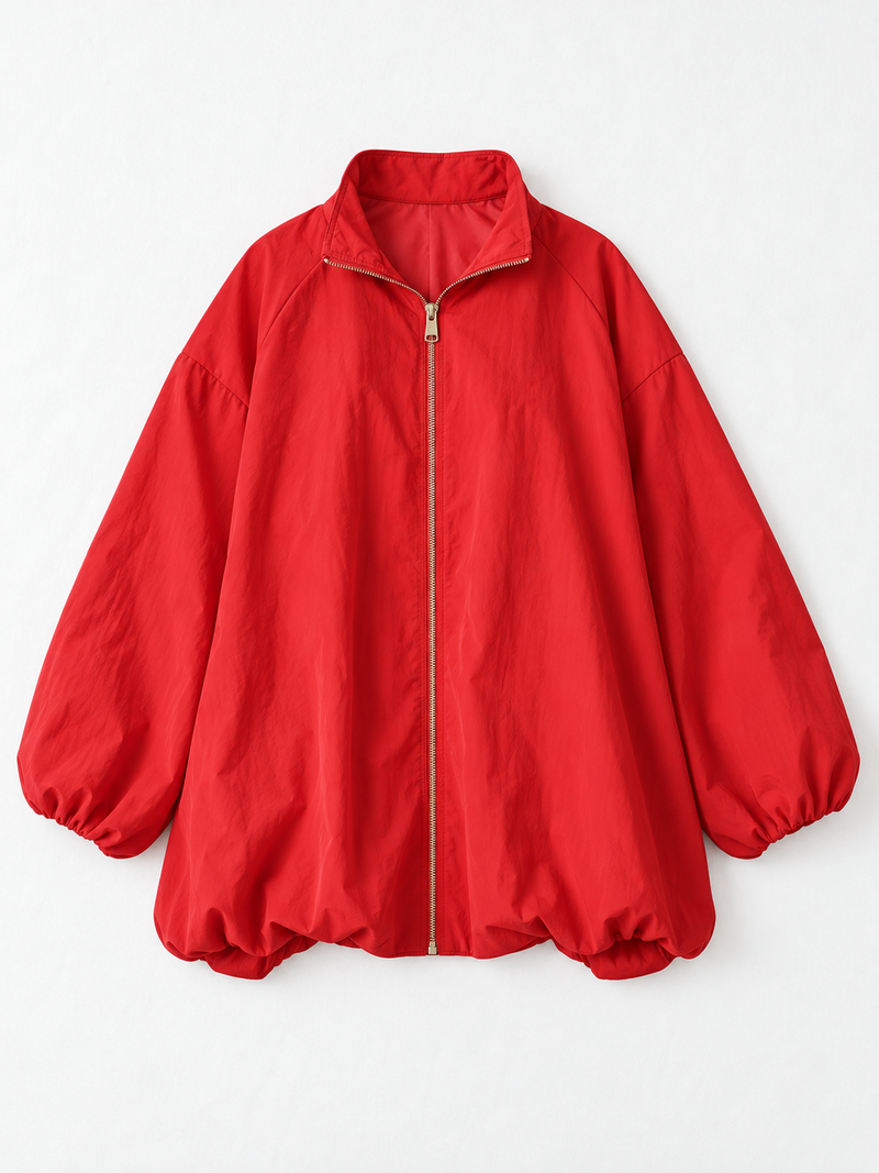 Zip-Front Balloon Jacket