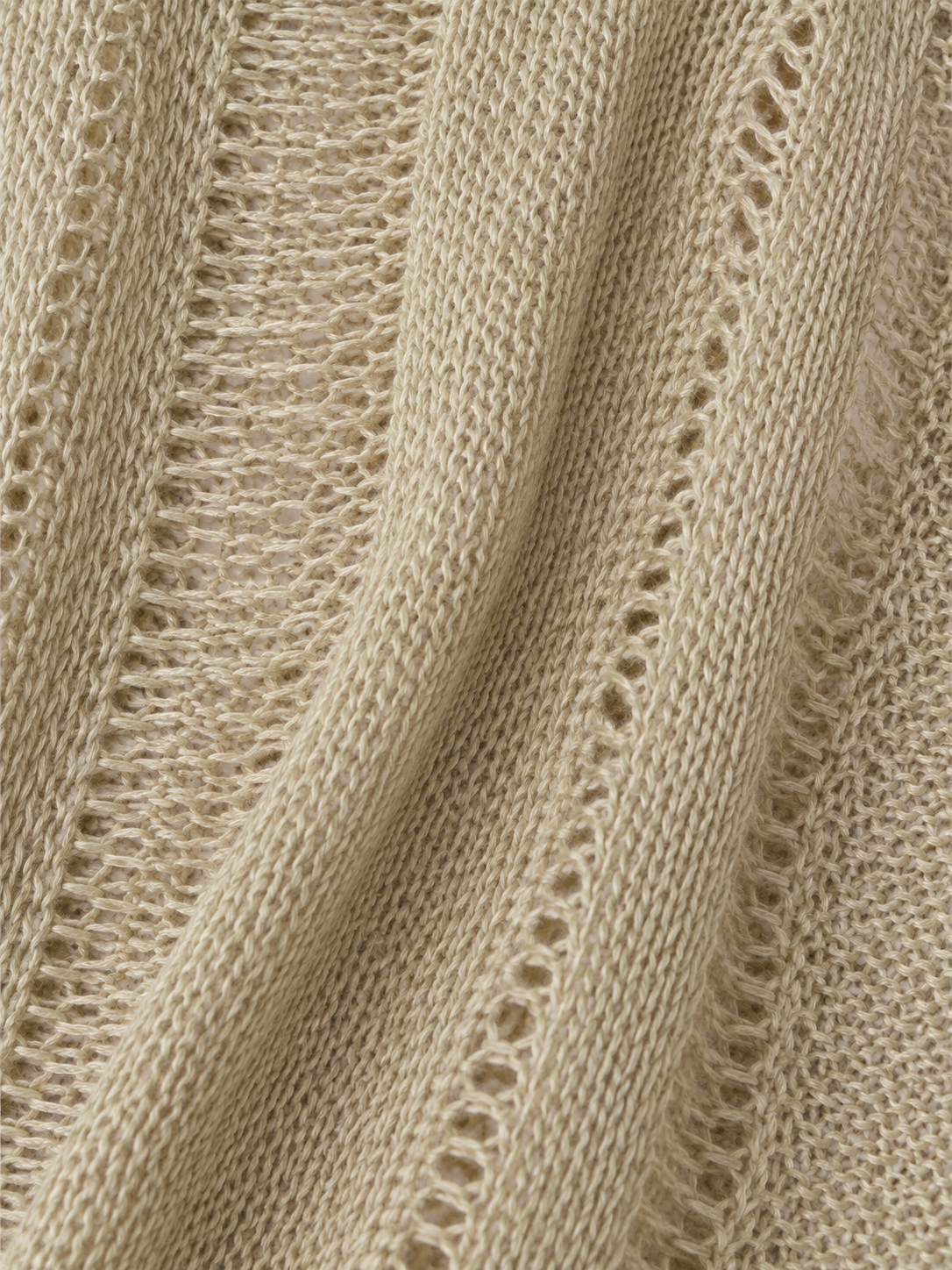 Openwork Wave-Knit Sweater