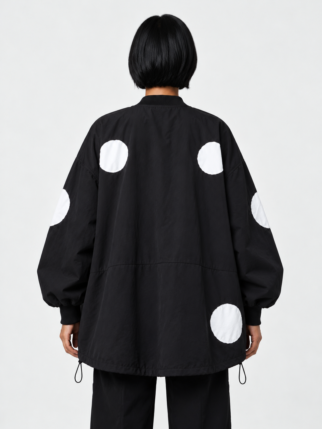 Oversized Dot Zip Jacket