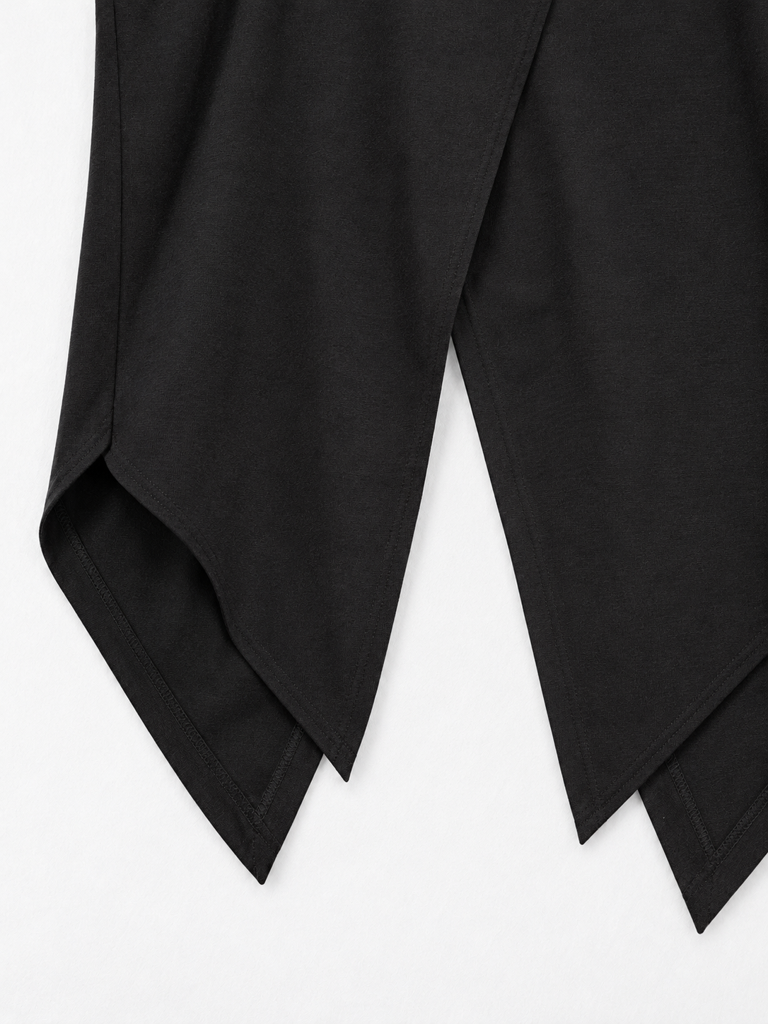 Pointed-Hem Vest and Mesh Top