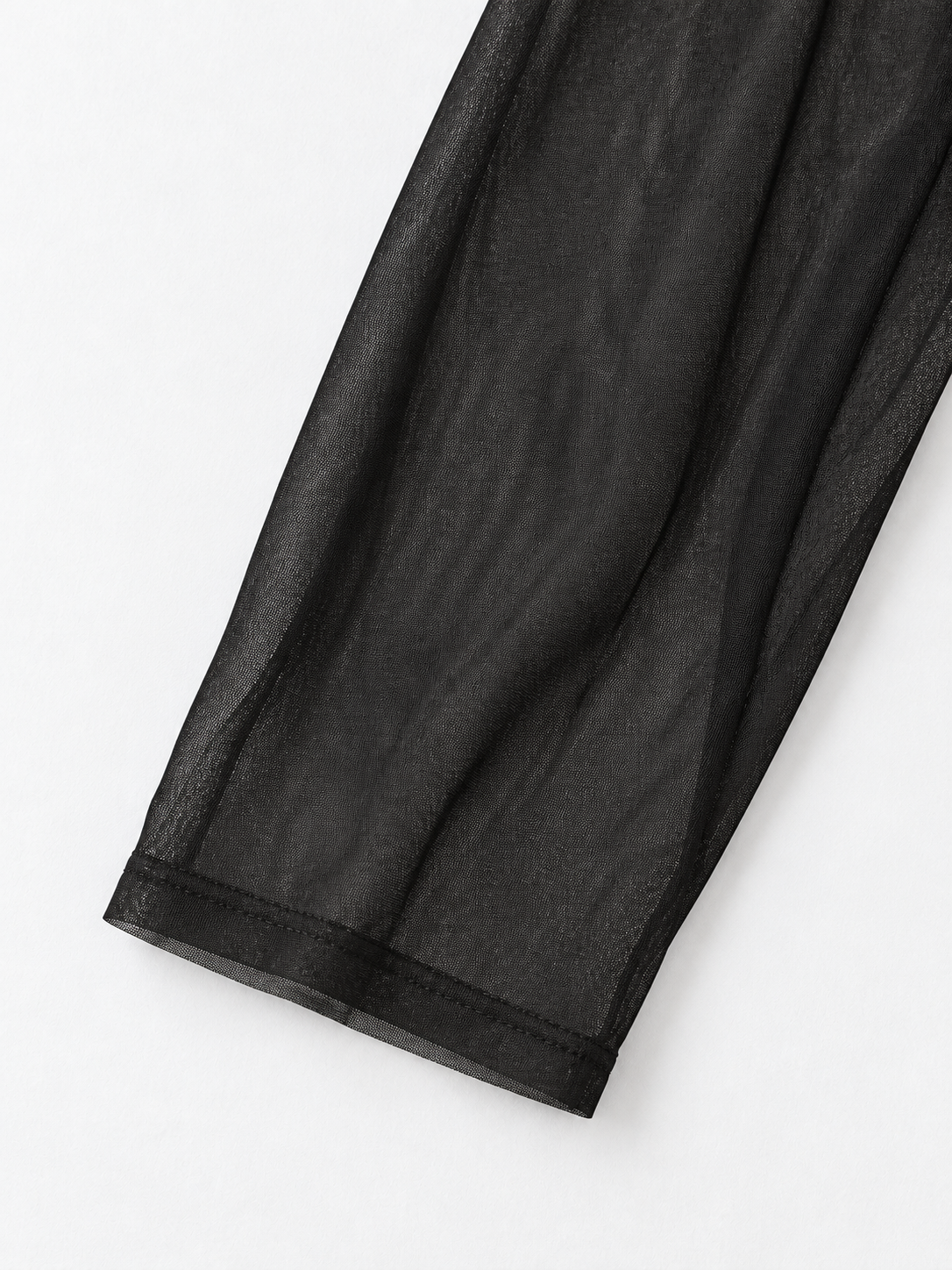 Pointed-Hem Vest and Mesh Top