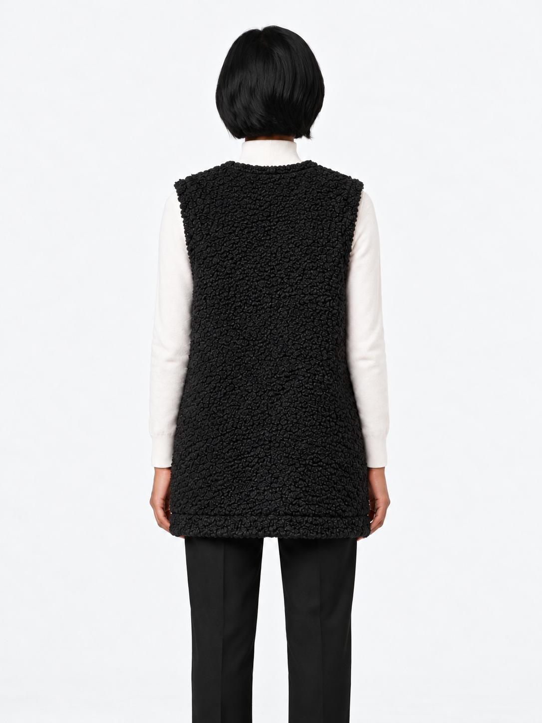 Double-Breasted Textured Vest