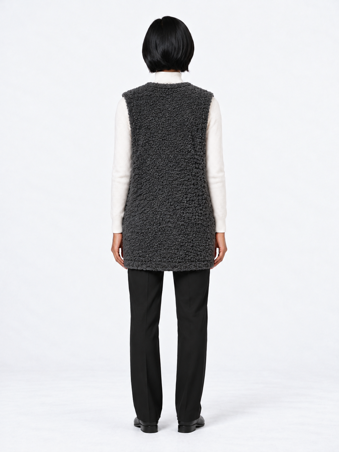 Double-Breasted Textured Vest