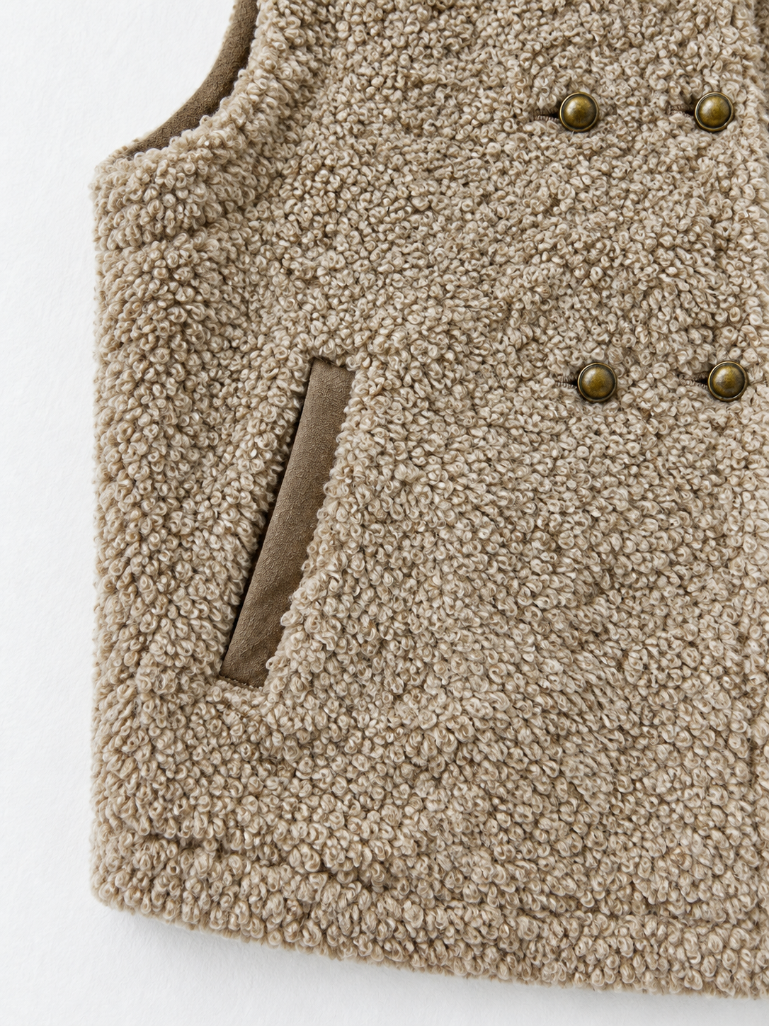 Double-Breasted Textured Vest