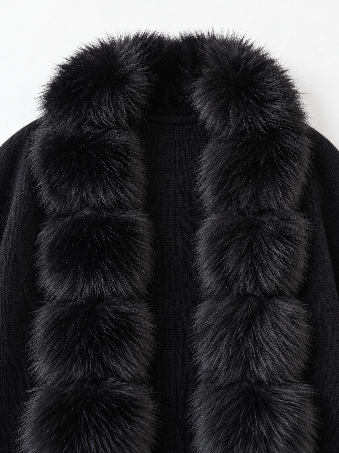 Plush-Trim Belted Cardigan