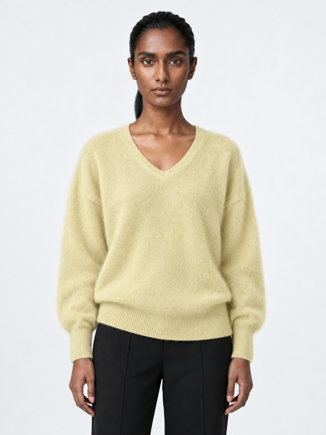 Soft V-Neck Knit Sweater