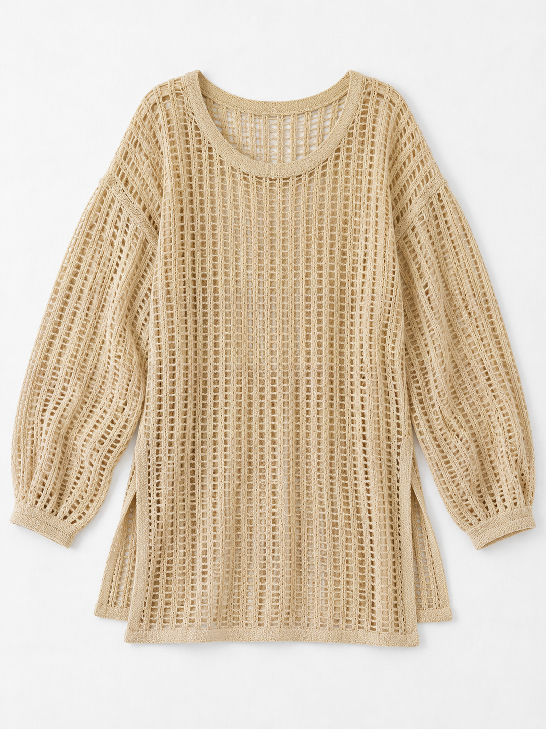 Longline Open-Stitch Sweater