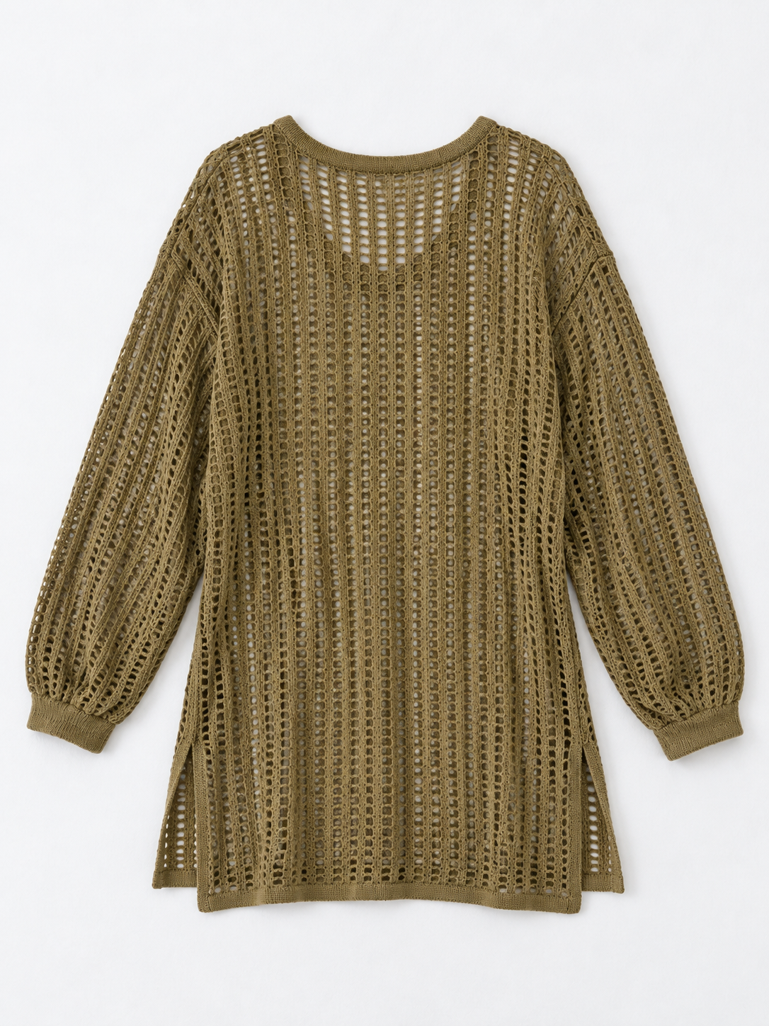 Longline Open-Stitch Sweater