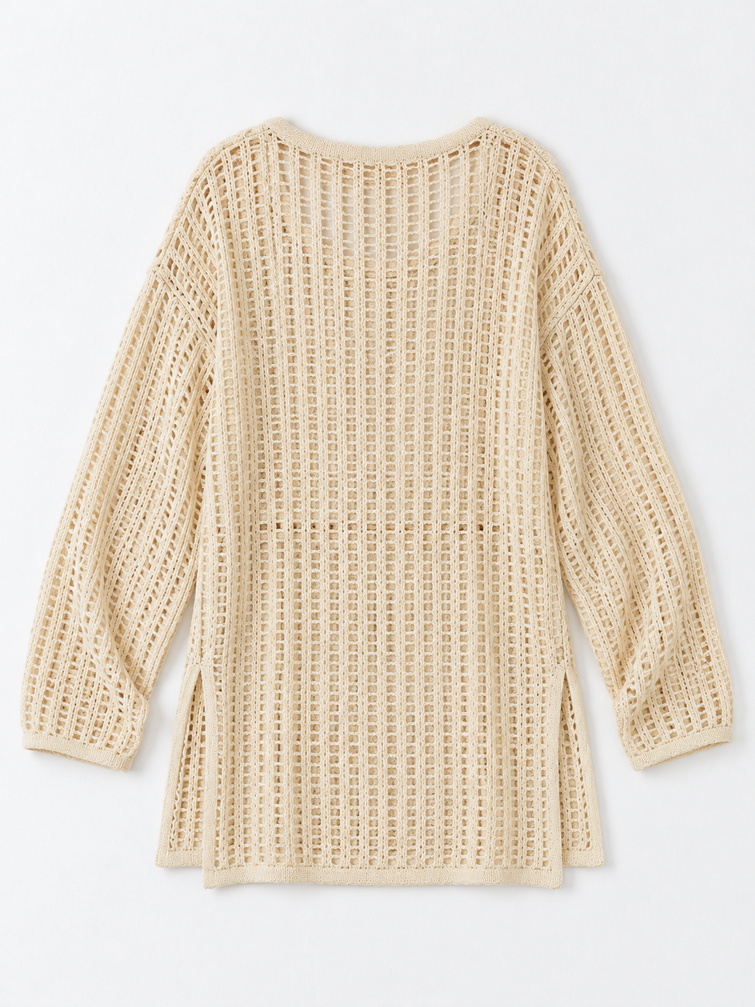 Longline Open-Stitch Sweater