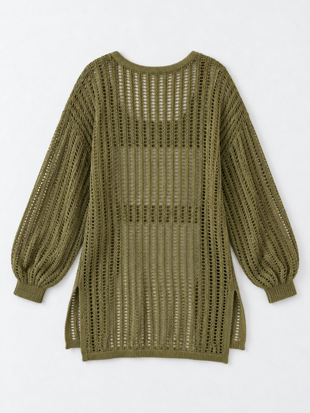 Longline Open-Stitch Sweater