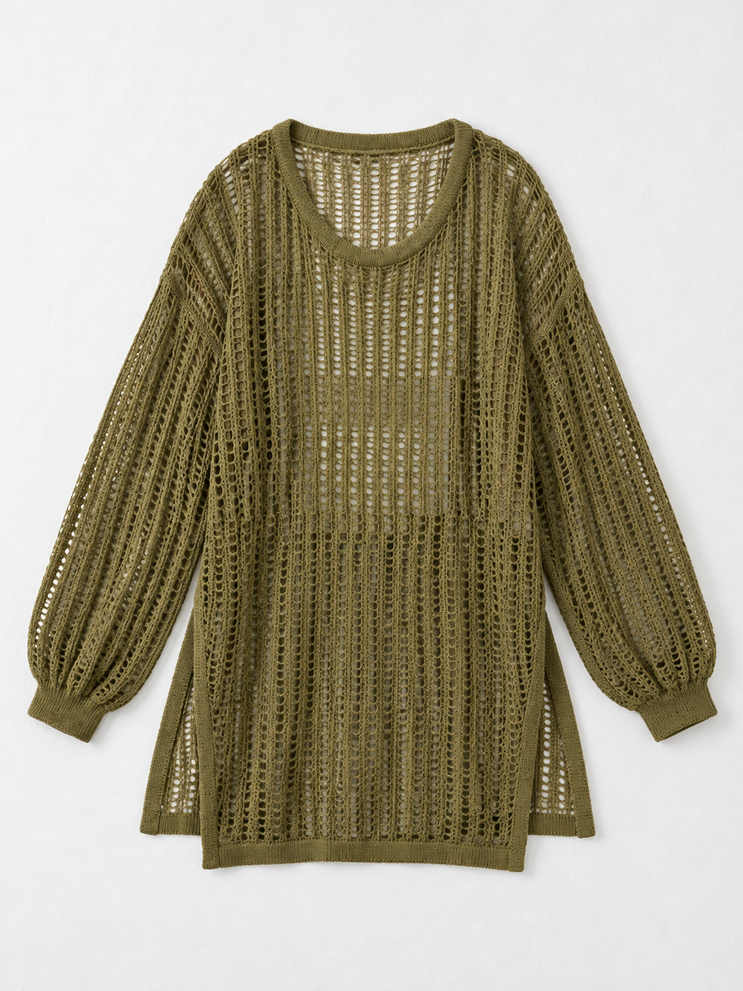 Longline Open-Stitch Sweater