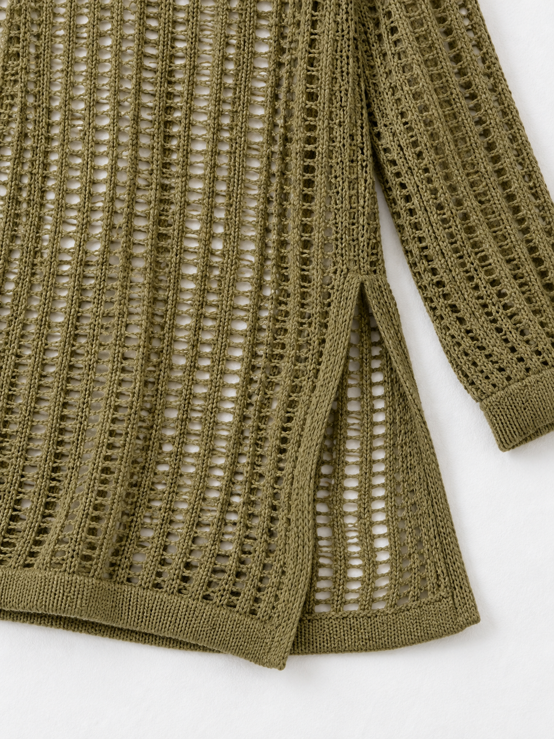 Longline Open-Stitch Sweater