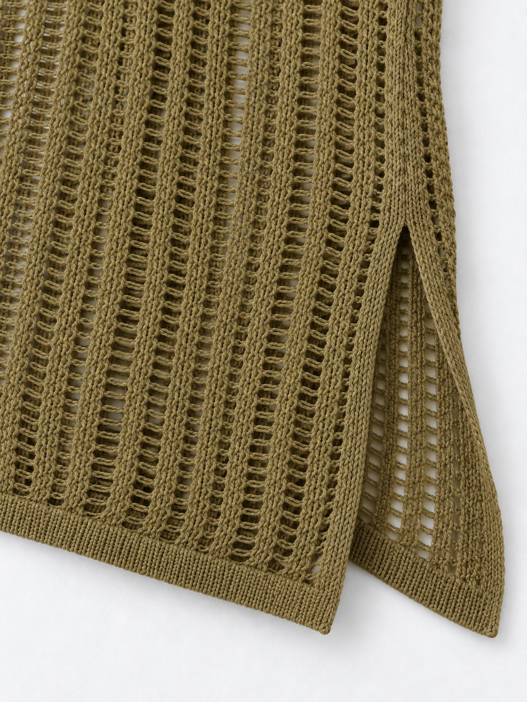 Longline Open-Stitch Sweater