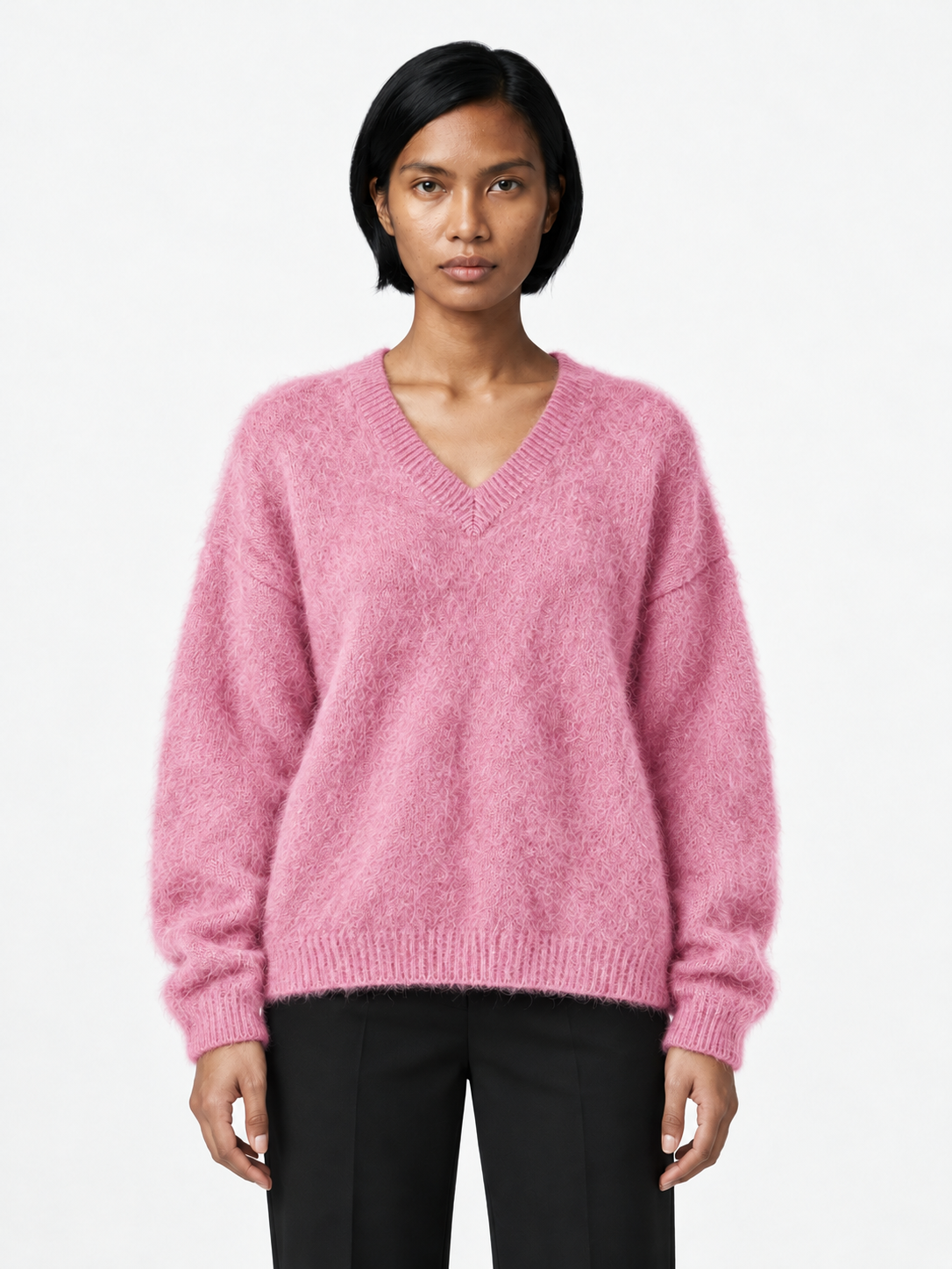 Textured V-Neck Sweater