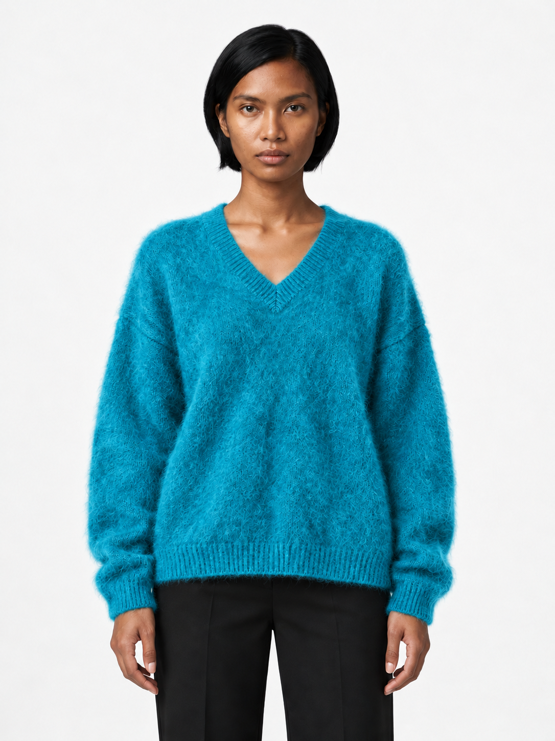 Textured V-Neck Sweater