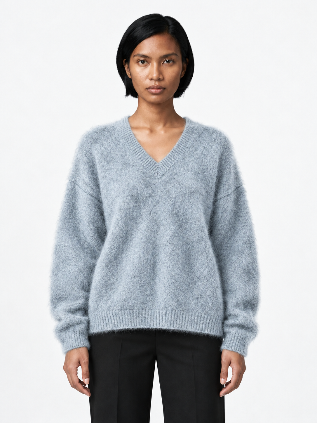 Textured V-Neck Sweater