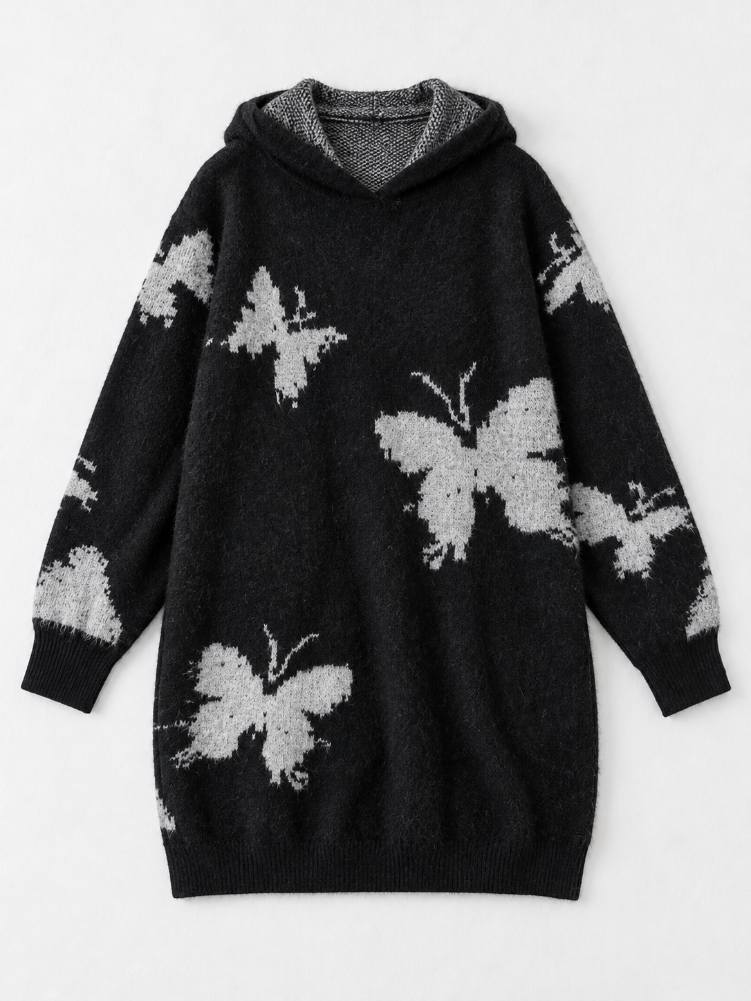 Butterfly Hooded Knit Tunic