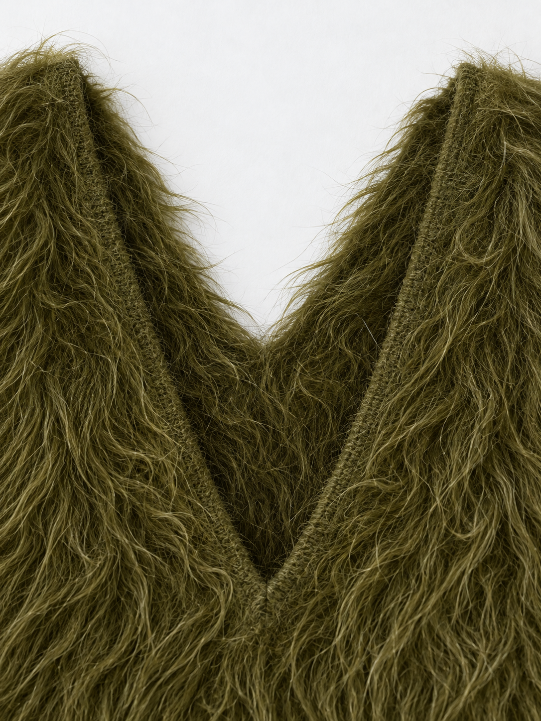Deep V-Neck Textured Sweater