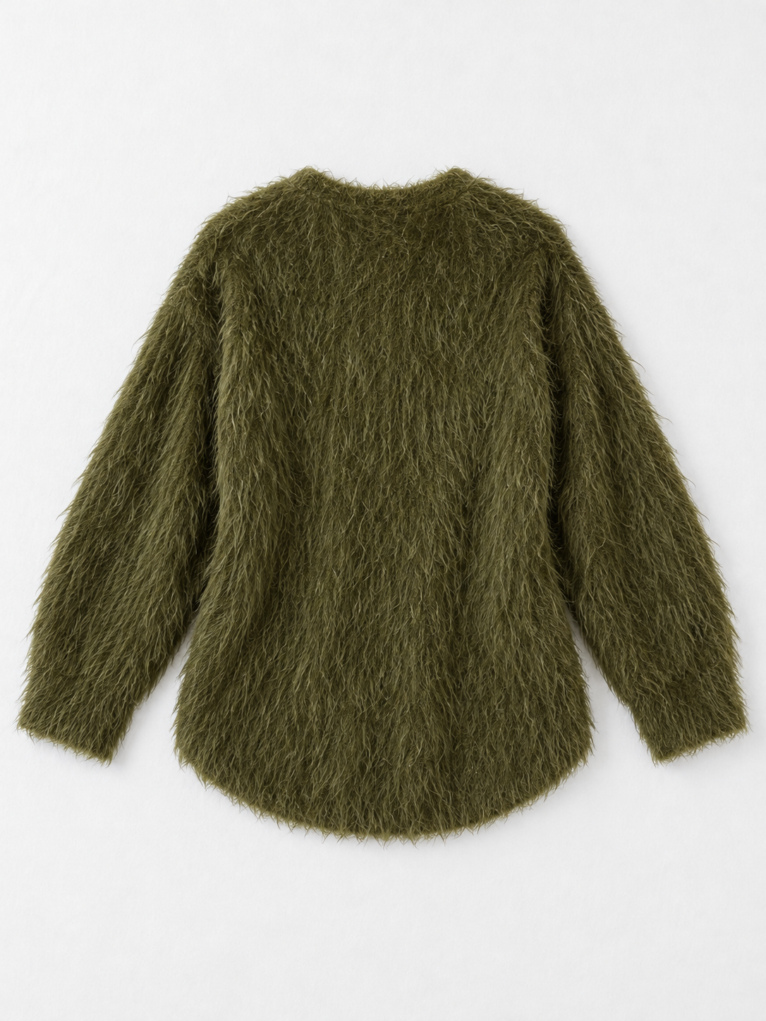 Deep V-Neck Textured Sweater