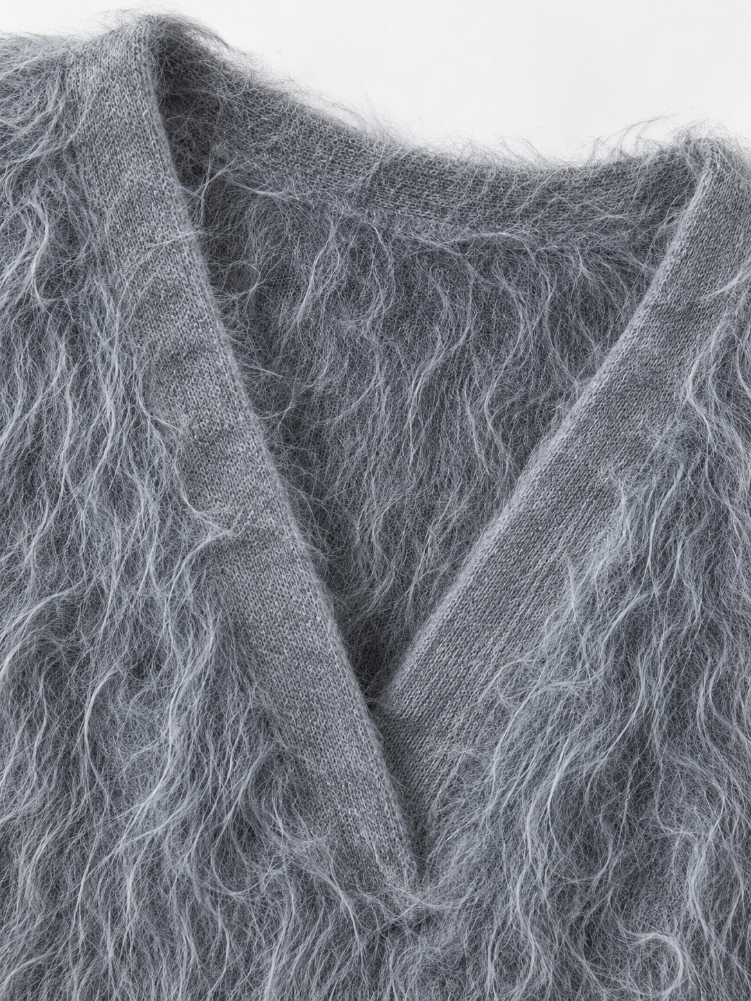 Deep V-Neck Textured Sweater